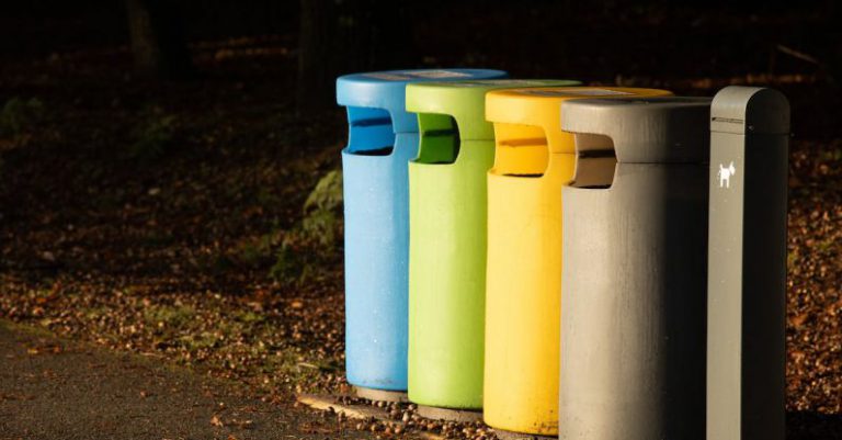 Recycling Bins - Recycling Bins by Pavement