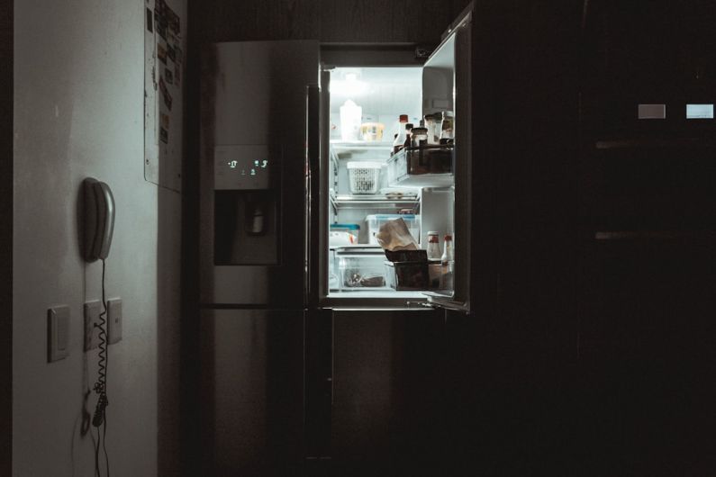 Refrigerator - silver French-door refrigerator